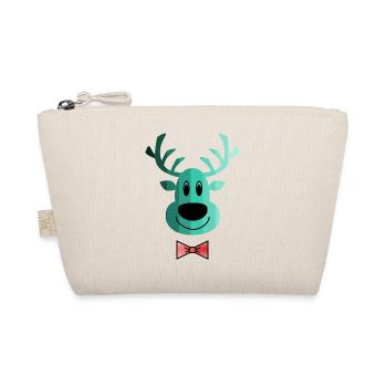 REINDEER. CHRISTMAS. MERRY CHRISTMAS. MERRY CHRISTMAS. - Organic Pouch - nature - Front