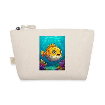 Poisson-globe de style bande dessinée, corps rond et hérissé - Trousse biologique - nature - Devant