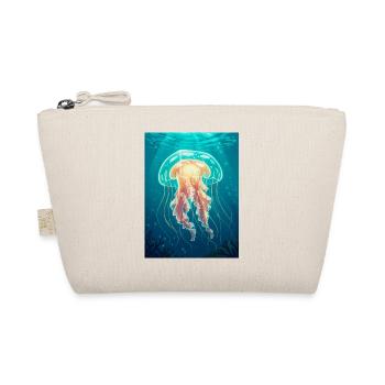Comic style box jellyfish, transparent cube-shaped - Organic Pouch - nature - Front