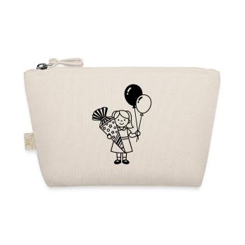 Fille inscrite à l’école avec cône d’école - Trousse biologique - nature - Devant