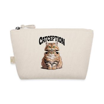 Split Cat Duo Portrait - Organic Pouch - nature - Front