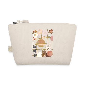 Fleurs bohème sur grille dorée - Trousse biologique - nature - Devant