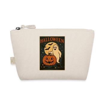 Halloween Ghost and Pumpkin Night - Organic Pouch - nature - Front