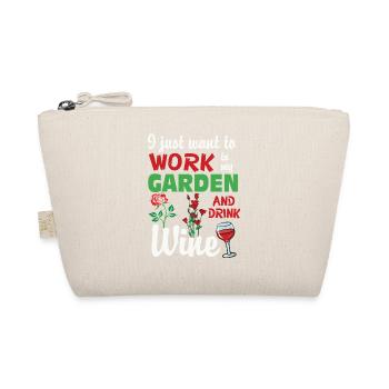 Work in garden and drink wine - Bio-Täschchen - Natur - Vorne