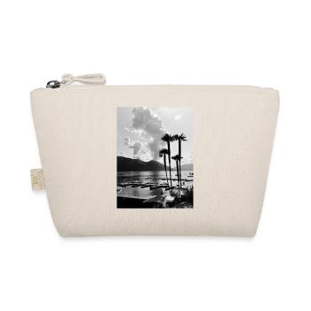 Black and white palm trees by the lake - Organic Pouch - nature - Front