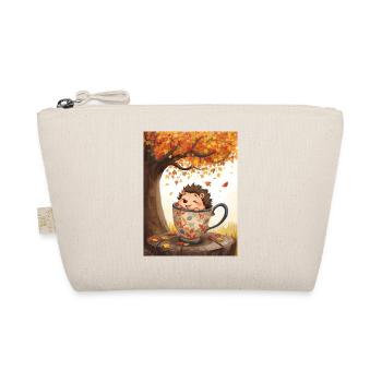 EC Hedgehog in Mug I Autumn I Holiday I Gift Idea - Organic Pouch - nature - Front