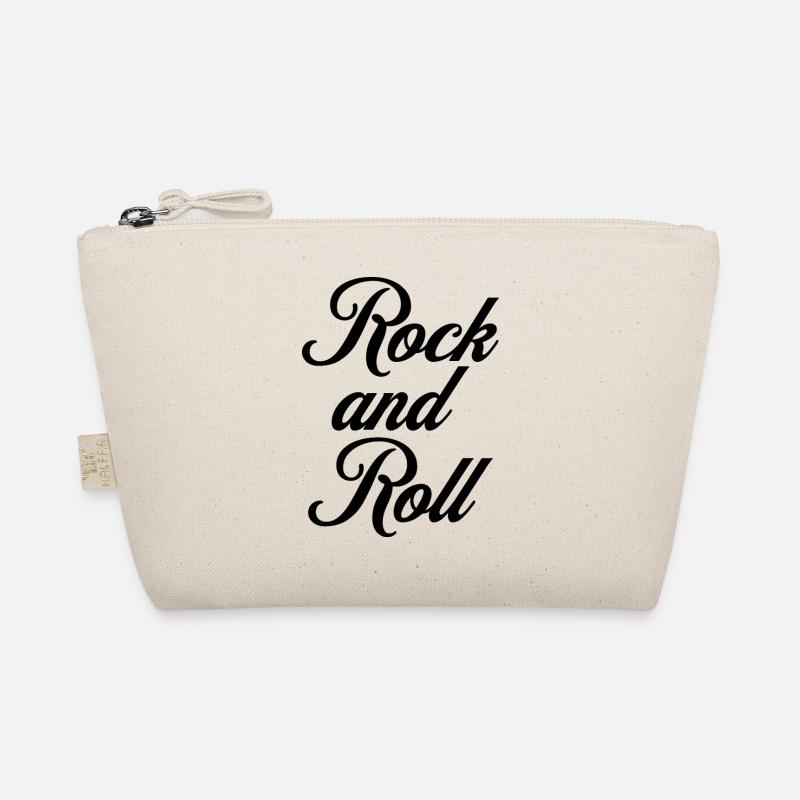 Rock and Roll cursive typography logo design Organic Pouch
