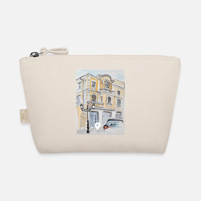 Mansion architectural drawing Organic Pouch