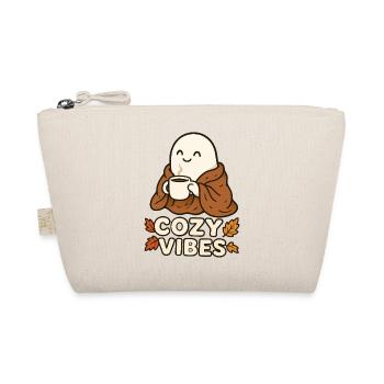 Cozy Vibes Ghost with Mug - Organic Pouch - nature - Front