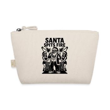 Rapper Santa Claus Santa Spits Fire - Organic Pouch - nature - Front