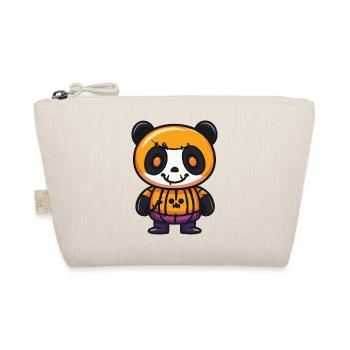 Panda Halloween Zombie - Bio-Täschchen - Natur - Vorne
