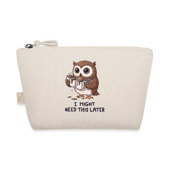 I Need Coffee For Later - Funny Owl - Organic Pouch - nature - Front