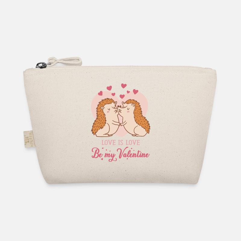 Be my Valentine – Love Igeln mit Herzen  Bio-Täschchen