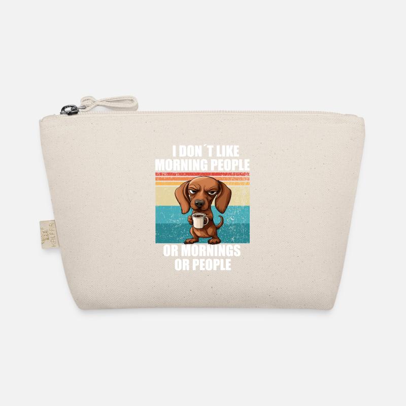 Teckel avec du café Je n’aime pas les gens du matin Trousse biologique