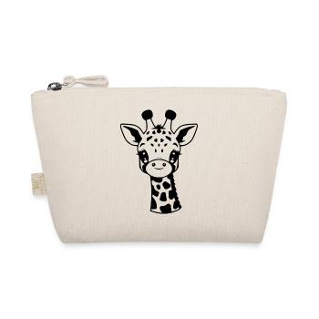 Giraffe T-shirt Gift - Organic Pouch - nature - Front