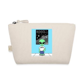 Alien in front of Spaceship Earth - Organic Pouch - nature - Front