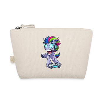 Sparkling Gaming Pegasus with Headphones - Organic Pouch - nature - Front
