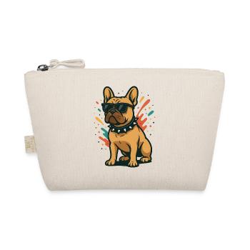 French Bulldog Dog in Color Splash with Sunglasses - Organic Pouch - nature - Front