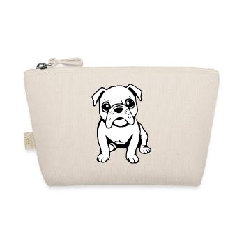 Bulldog chien T-shirt Chien Chemise Cadeau - Trousse biologique - nature - Devant