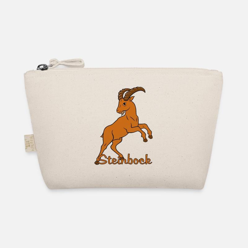 Sternzeichen Steinbock mit Schriftzug Bio-Täschchen