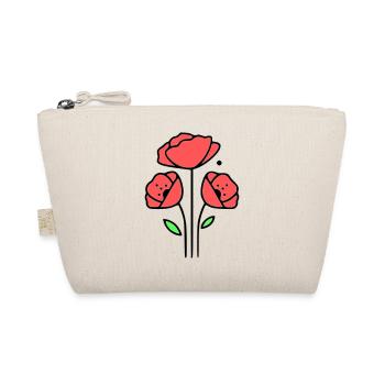 Poppy-Poppies-Minimalist-Line-Art-1 - Organic Pouch - nature - Front