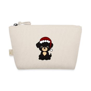 Hund Weihnachten  - Bio-Täschchen - Natur - Vorne