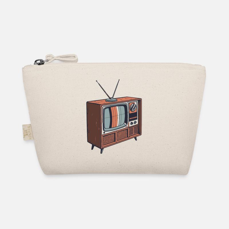 Vintage Retro Illustration TV Organic Pouch