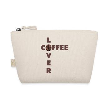 Coffee Lover Design with Real Bean - Organic Pouch - nature - Front