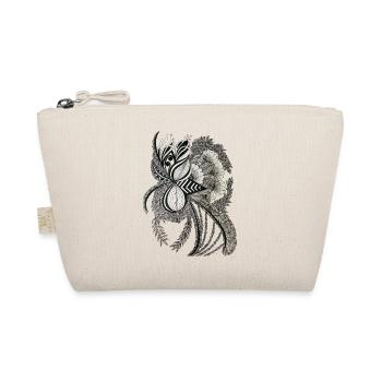 Monochrom Blumengeäst Ornament - Bio-Täschchen - Natur - Vorne