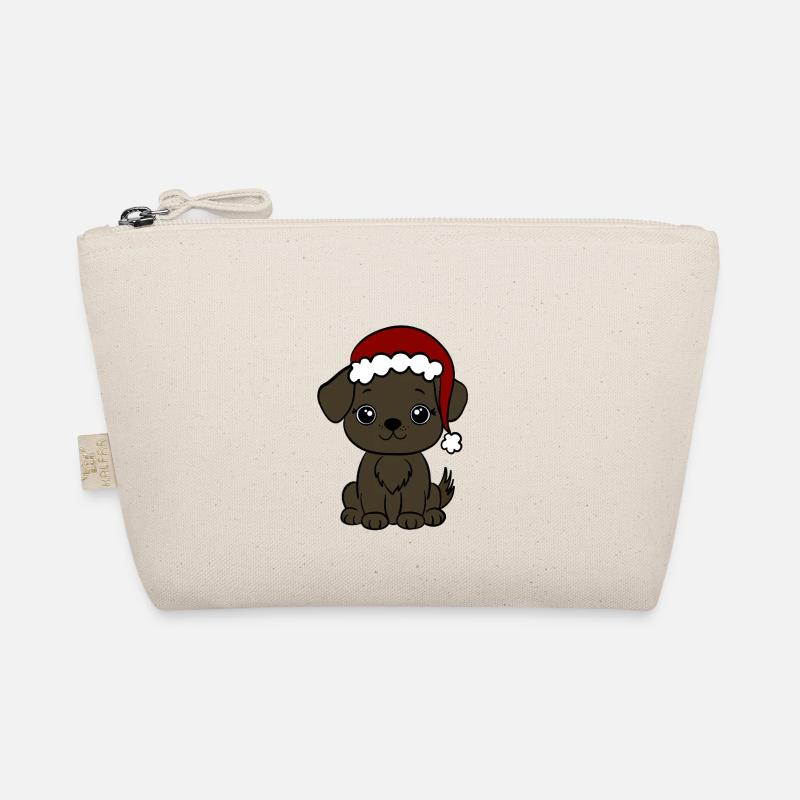 Dog with Santa Hat Organic Pouch