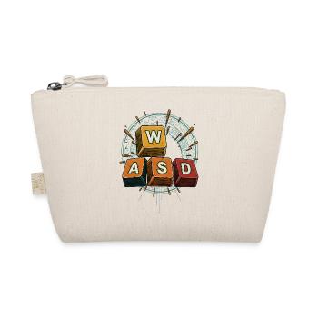 WASD Gaming Keys - Funny Gamer Gift - Organic Pouch - nature - Front