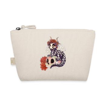 Manga Chibi Dragon La Catrina Day of the Dead - Organic Pouch - nature - Front