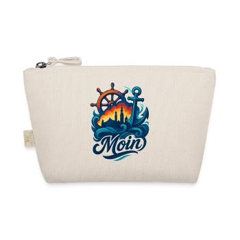 Hamburg Moin City Silhouette Anchor Harbor Gift - Organic Pouch - nature - Front