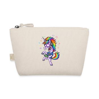 Regenbogen Einhorn Gaming Level Up Gamer - Bio-Täschchen - Natur - Vorne