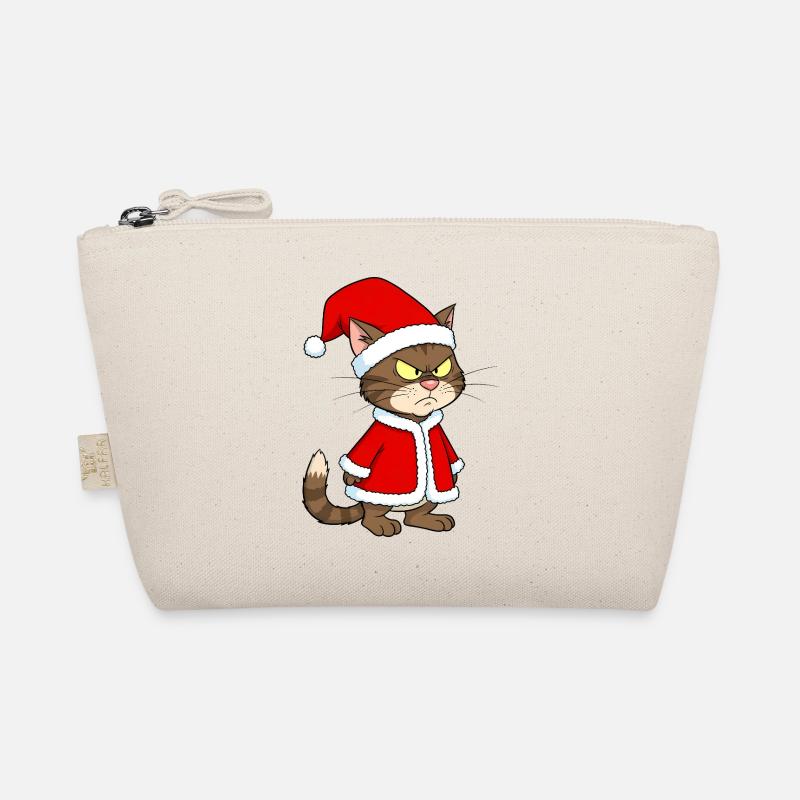 Cat Christmas grim funny Organic Pouch