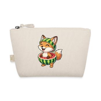 Funny fox with watermelon summer fun - Organic Pouch - nature - Front