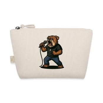 Chanteur de rock bouledogue avec art du microphone - Trousse biologique - nature - Devant
