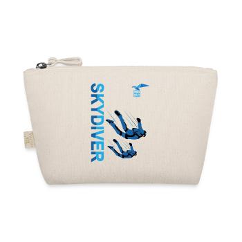 Skydiver Paragliding | Blue Sky Vibrant Color - Organic Pouch - nature - Front