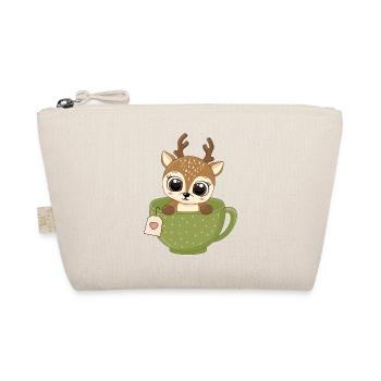 Fawn in Tea Mug Funny Forest Tea Drinker - Organic Pouch - nature - Front