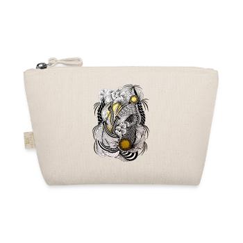 Flowing flower line with gold accents - Organic Pouch - nature - Front