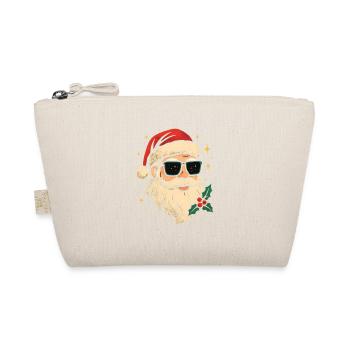 Cooler Weihnachtsmann Sonnenbrille Retro Vintage - Bio-Täschchen - Natur - Vorne