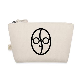 Coffee love: Coffee bean with glasses - Organic Pouch - nature - Front