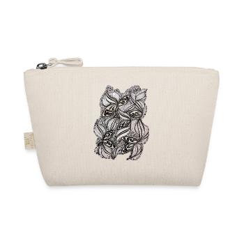 Motif de feuilles noir et blanc - Trousse biologique - nature - Devant