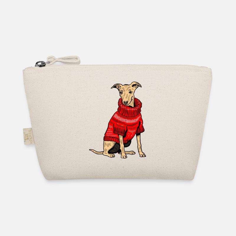 Chien en pull tricoté rouge Trousse biologique