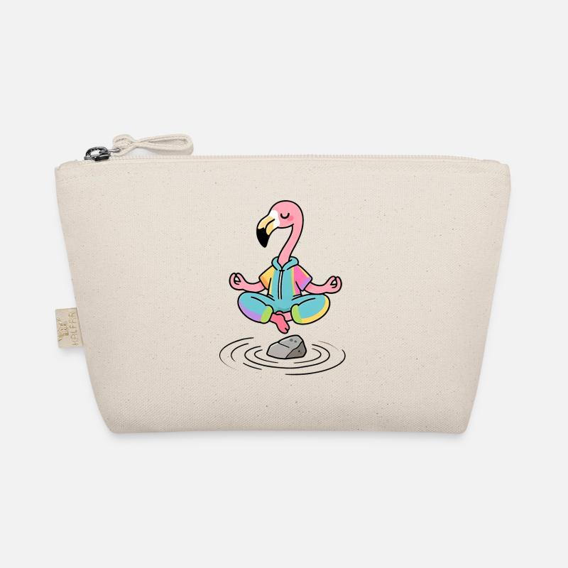 Flamingo-Zen in Meditationsposition Bio-Täschchen