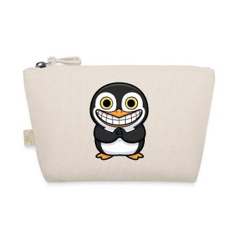 Süßer Cartoon Pinguin Lächeln Kunstvoll Lustig - Bio-Täschchen - Natur - Vorne