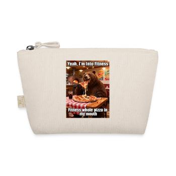 Bear and Pizza Fitness Meme - Organic Pouch - nature - Front