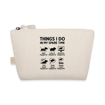 Funny Capybara Saying Leisure Hobby Pet - Organic Pouch - nature - Front