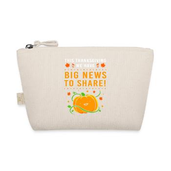 Thanksgiving Gender Reveal Mom-to-be - Organic Pouch - nature - Front