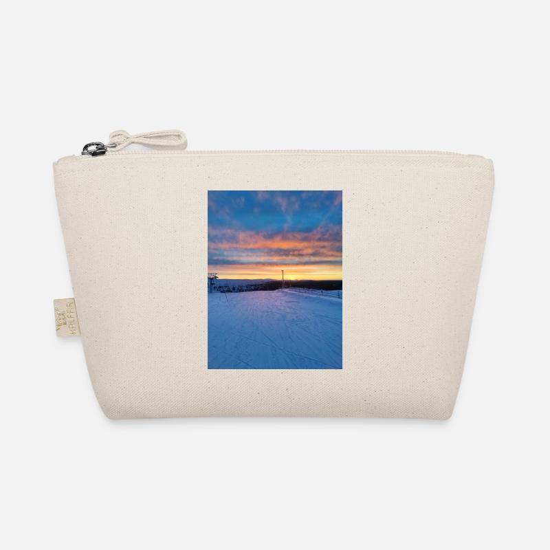 Sunset in a winter landscape Organic Pouch